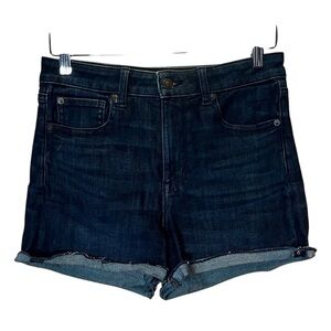 American Eagle Women’s Super Hi Rise Shortie Cutoff Jean Shorts Denim Size 8